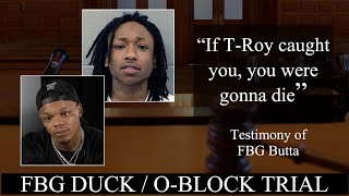 FBG Butta testifies about witnessing T Roy do a hit and breaks down O Block OTF Lamron [upl. by Llemrej]