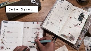 JULY monthly with me  Hobonichi Weeks Mega  Hobonichi Avec A6 [upl. by Kcirddor]