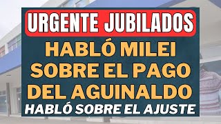 MILEI HABLO sobre el AGUINALDO y el AJUSTE en Diciembre JUBILADOS y PENSIONADOS PNC Y PUAM Anses [upl. by Eca]