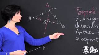 Médiatrice dun segment  Géométrie plane  Maths 6e  Les Bons Profs [upl. by Yekcir]