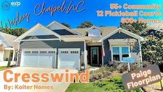 Wesley Chapel NC  Cresswind by Kolter Homes  Paige Floor plan  2500 SF  55 Community [upl. by Yendis407]