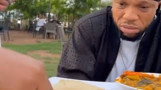 CHARLES OKOCHA EATS SWALLOW FOR THE FIRST TIME 😂 [upl. by Nahtnanhoj]