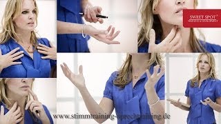 Stimmtraining und Sprechtraining  Beispiel aus dem Stimmtraining quotWirkung der Stimmequot [upl. by Anialram]