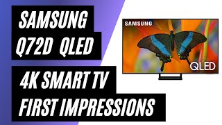 SAMSUNG Q72D Series QLED 4K UHD Smart Tizen TV  First Impressions [upl. by Aisemaj]