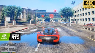 GTA V Realistic 4k Ultra HD Graphics  Max out settings GEFORCE RTX ON [upl. by Tat]