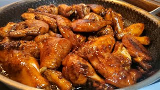 chicken wings pan barbecue [upl. by Godfry]