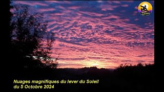 Nuages magnifiques du lever du Soleil du 5 Octobre 2024 [upl. by Remy692]