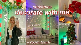 DECORATE WITH ME christmas room MAKEOVER amp TOUR 2021 [upl. by Vinni]