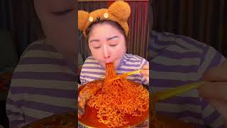 ASMR MUKBANG CHINESE NOODLES Eating Fire Noodlesتناول نودلز النار [upl. by Burnard]