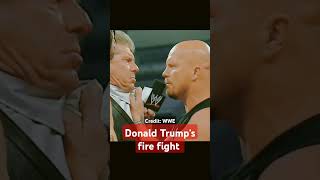 WWE  Fight between D Trump amp Mr McMahon fighting game friends entertainment raw shorts [upl. by Anair]