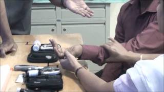 How to use Glucometer Malayalam video by jothydev [upl. by Argella860]