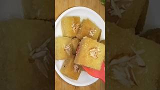 Suji cake dessert recipe Arabian basbousa recipe Cake mithai recipe youtubeshorts food recipe [upl. by Ethelin]