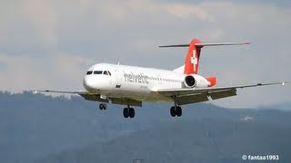 Close Approach Angle  Fokker 100 with ATC HD [upl. by Lebna]