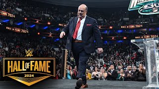 Paul Heyman receives raucous ovation from Philly crowd WWE Hall of Fame 2024 highlights [upl. by Arrakat]