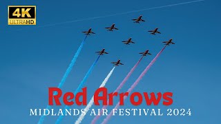 Red Arrows Full Display at Midlands Air Festival 2024 [upl. by Oretos563]