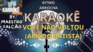 VOCÊ NÃO VOLTOU  AMADO BATISTA  KARAOKÊ VERSÃO ARROCHA [upl. by Bernj]