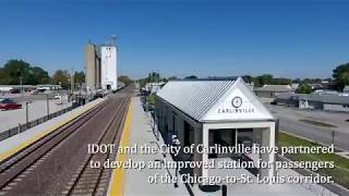 IDOT drone footage of the renovated Carlinville Station [upl. by Illil]