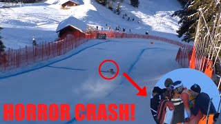 HORROR STURZCRASH Wengen Abfahrt 2024 Marco Kohler [upl. by Rosinski]