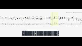 Metallica Anesthesia Pulling teeth with Wah sound BASS GUITAR TAB [upl. by Nosiram]