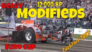 The worlds strongest Motorsport  the Heavy Modified Tractor Pullers at Füchtorf 2022  by EUJS [upl. by Dnomyaw]