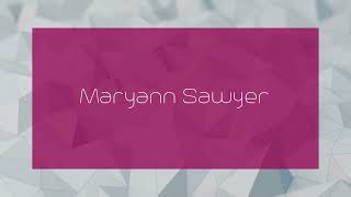 Maryann Sawyer  appearance [upl. by Assiren]