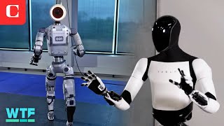 Atlas vs Optimus Boston Dynamics amp Teslas Humanoid Robots [upl. by Aninep678]