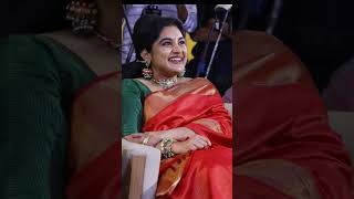 Actress Nivetha Thomas Red saree look Exclusive Visuals Beautiful smile lateststills Ytshorts [upl. by Nyltak261]