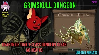 AQWorlds Grimskull Dungeon 1Class Clear Guide Dragon of Time [upl. by Bogart]