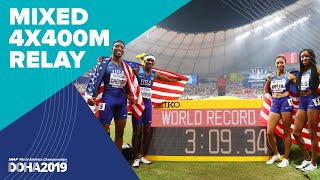 Mixed 4x400m Relay Final  World Athletics Championships Doha 2019 [upl. by Arjun]