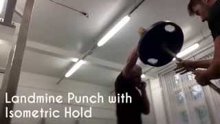 Boxing Science  Landmine Punch with Isometric Hold [upl. by Rapsag]