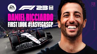 F1® 23  Daniel Ricciardo’s first look at the LasVegasGP [upl. by Aicilra]