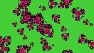 Fidget Spinner Icons on Green Screen Background  COPYRIGHT FREE  HD [upl. by Nuawd]