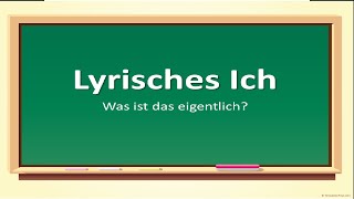 Was ist das Lyrische Ich Deutsch Sek I [upl. by Rankin]