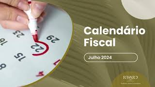 Julho 2024  Calendário fiscal  Agenda fiscal [upl. by Dagny]