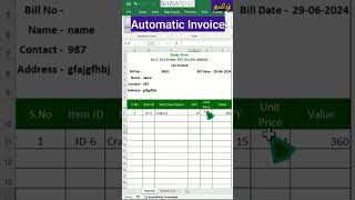 Automatic invoiceBill generator excel tamil exceltips Sharpenzo [upl. by Kimbell468]