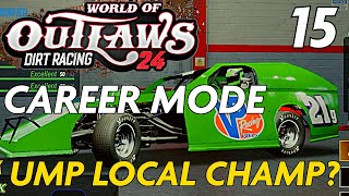 Running for a UMP Modified local championship in career mode World of Outlaws dirt racing 24 [upl. by Mohandas]