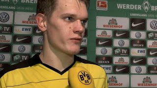 Matthias Ginter Sind froh über diesen Sieg  Werder Bremen  BVB 13 [upl. by Sofer]