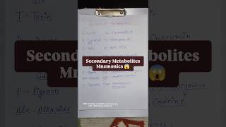 Trick To Memorize All Secondary Metabolites NCERT Biomolecules shorts ytshorts neet [upl. by Ayerf]