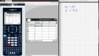 TInspire Binomialverteilung grafisch und mit Tabelle darstellen [upl. by Viridissa]