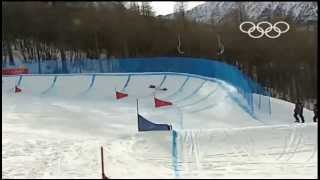 Turin 2006 Winter Olympics  Womens Snowboard Cross Final [upl. by Jedthus]