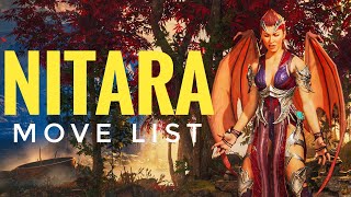 Mortal Kombat 1  Nitara Move List [upl. by Alexio]