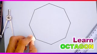 how to draw Octagon with compass and ruler [upl. by Aelanej]