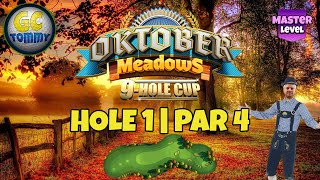 Master QRFR Hole 1  Par 4 EAGLE  Oktober Meadows 9hole cup Golf Clash Guide [upl. by Ailsun856]