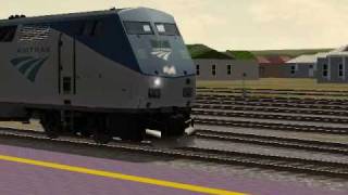 MSTS Amtrak Southwest Chief arrives and departs Las Vegas New Mexico [upl. by Potter]