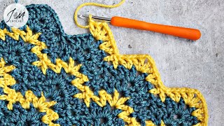 How To Crochet An EasyFast Ripple stitch for Beginners  Ideal for Blankets Shawls  Simple Ripple [upl. by Ennovehc387]