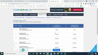 Manage Users and Manage Usage limit on Naukrigulf in English [upl. by Mandal]