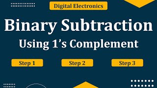 Binary subtraction using 1’s complement  1’s Complement subtraction [upl. by Rabelais]