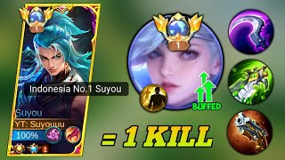 SUYOU TUTORIAL 2024  HOW TO COUNTER HERO MIYA WITH SUYOU  TOP 1 SUYOU BUILD amp EMBLEM 2024 MLBB [upl. by Metah]