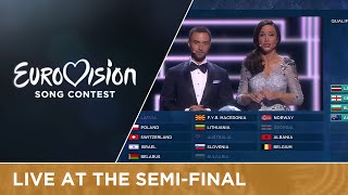 Qualifier announcement of SemiFinal 2 of the 2016 Eurovision Song Contest [upl. by Nancey109]