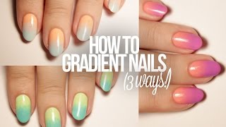 How To Do Gradient Nails 3 Ways [upl. by Ronnoc97]